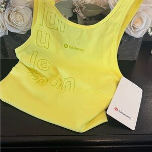 Lululemon Athletica Yellow Racerback Sports Bra